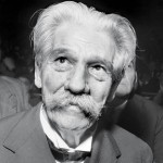 Portrait of Nobel Peace Prize recipient Albert Schweitzer